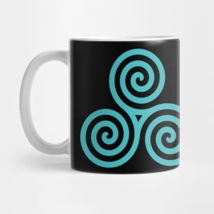 Turquoise Celtic Triple Spiral Mug